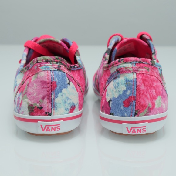 Vans Women's Floral Sneakers - Pink and Blue NWOT - Picture 3 of 16